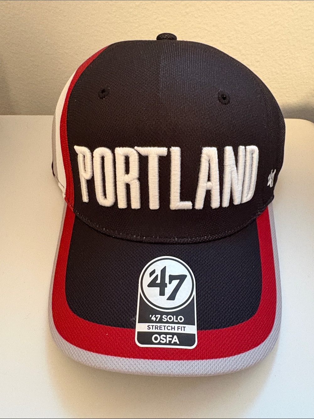 NWT [47 Brand] Portland Trail Blazers NBA Stretch Fitted Baseball Hat Cap OSFA